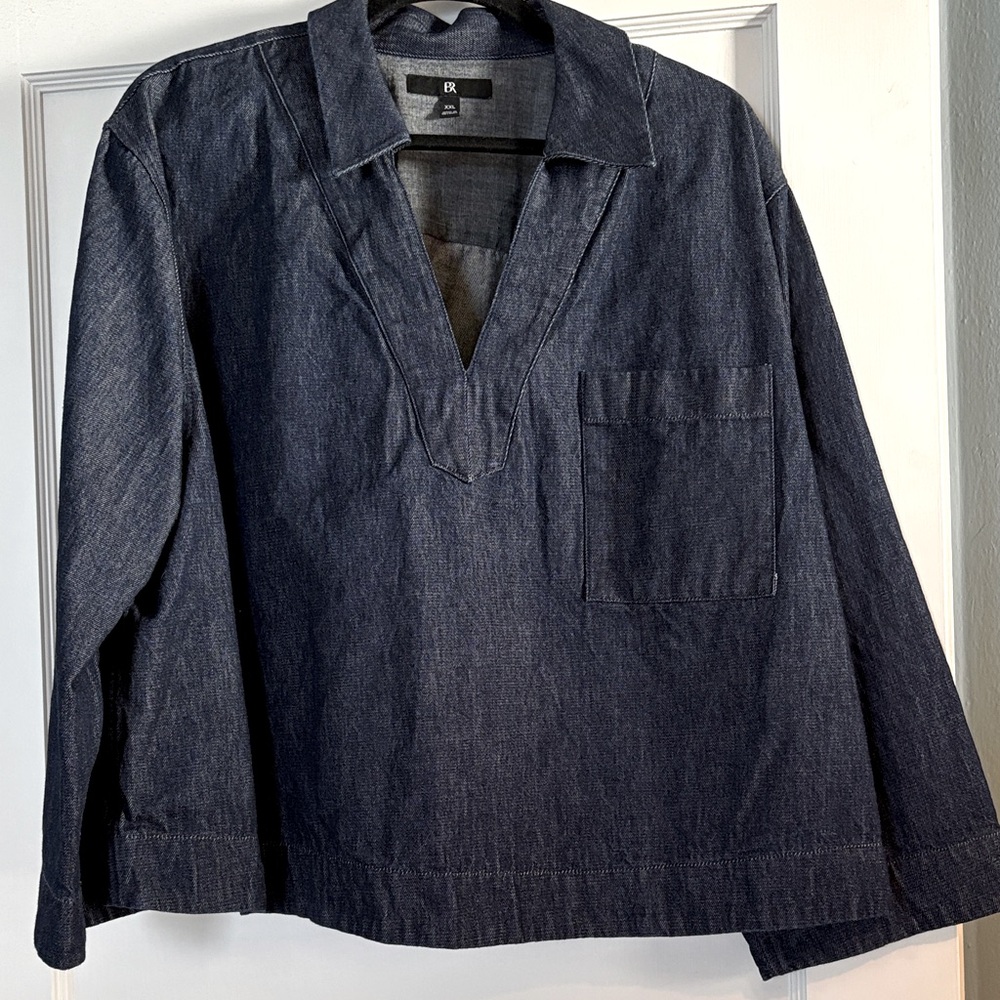 Banana Republic Denim Popover Top
